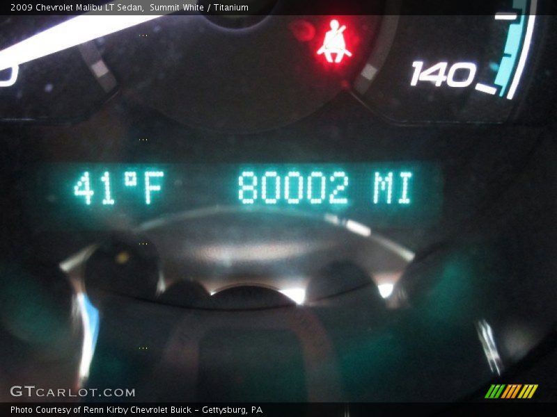 Summit White / Titanium 2009 Chevrolet Malibu LT Sedan