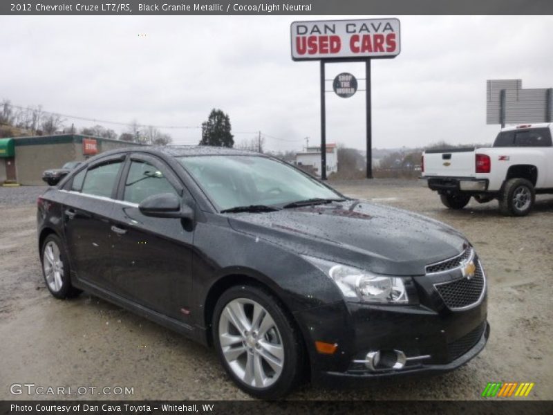 Black Granite Metallic / Cocoa/Light Neutral 2012 Chevrolet Cruze LTZ/RS