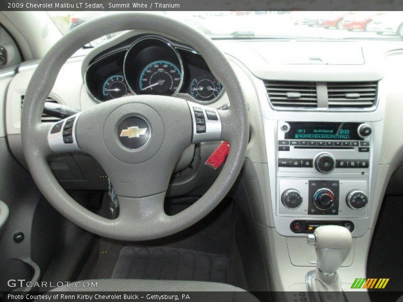 Summit White / Titanium 2009 Chevrolet Malibu LT Sedan