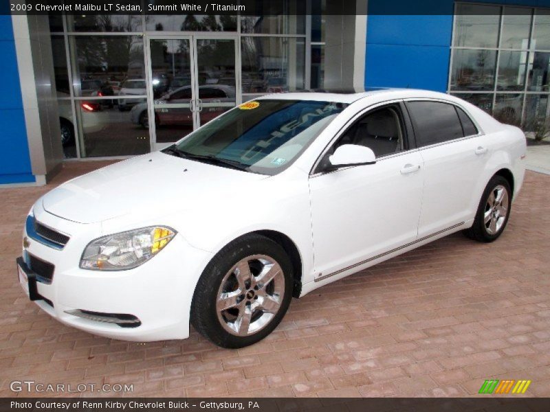 Summit White / Titanium 2009 Chevrolet Malibu LT Sedan