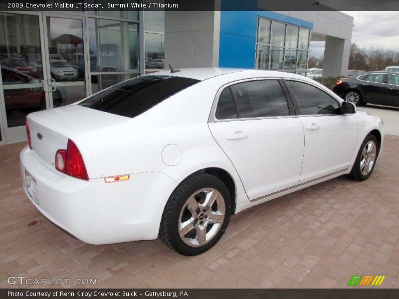 Summit White / Titanium 2009 Chevrolet Malibu LT Sedan