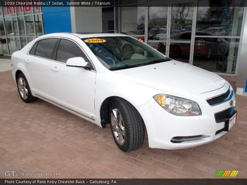 Summit White / Titanium 2009 Chevrolet Malibu LT Sedan