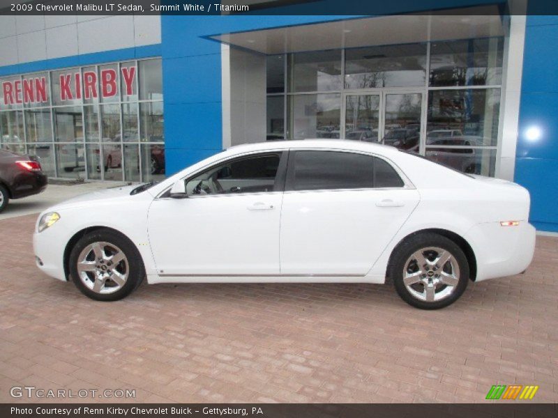 Summit White / Titanium 2009 Chevrolet Malibu LT Sedan