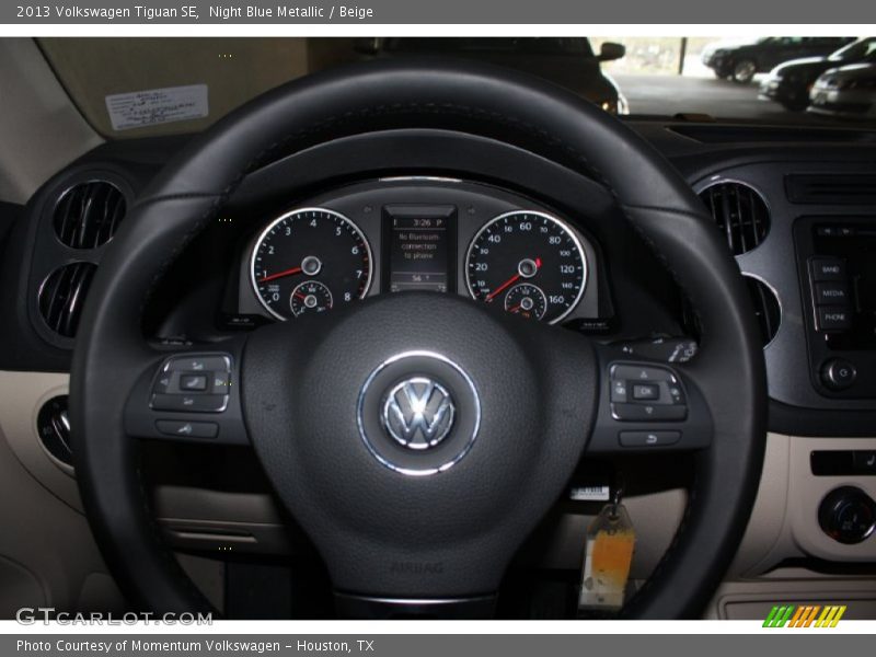 Night Blue Metallic / Beige 2013 Volkswagen Tiguan SE