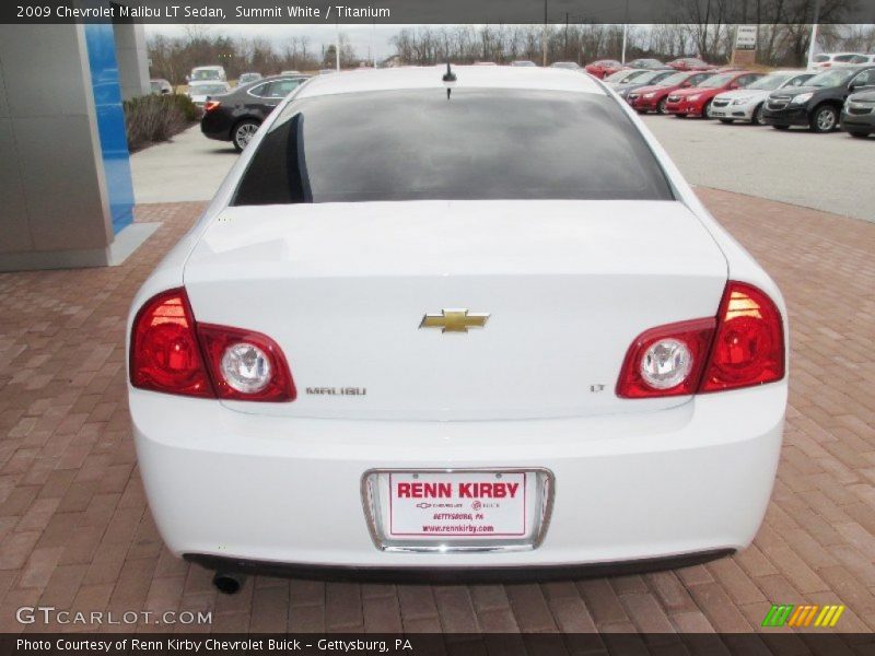 Summit White / Titanium 2009 Chevrolet Malibu LT Sedan