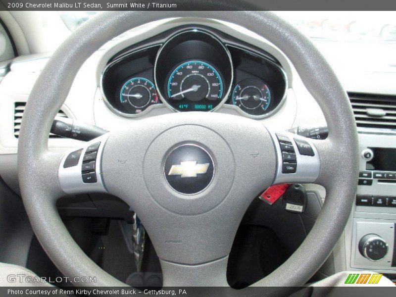 Summit White / Titanium 2009 Chevrolet Malibu LT Sedan
