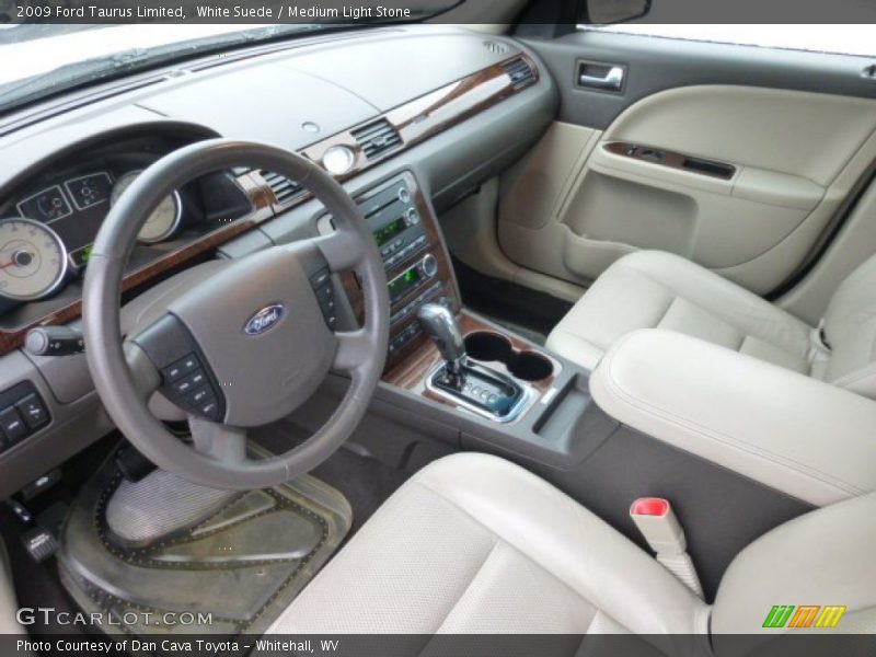 White Suede / Medium Light Stone 2009 Ford Taurus Limited