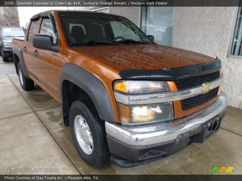 Sunburst Orange Metallic / Medium Dark Pewter 2005 Chevrolet Colorado LS Crew Cab 4x4