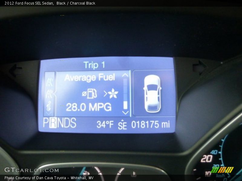 Black / Charcoal Black 2012 Ford Focus SEL Sedan