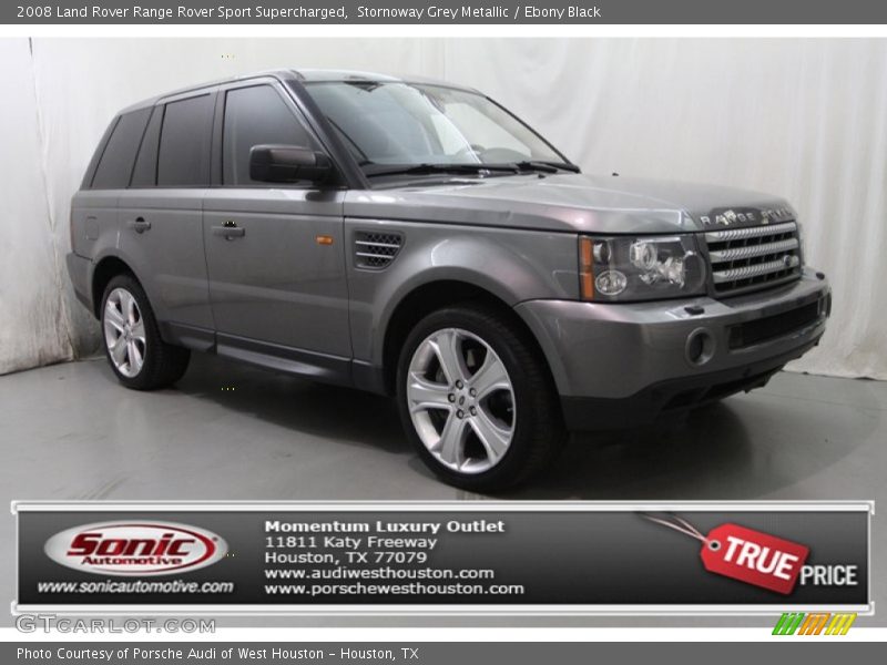 Stornoway Grey Metallic / Ebony Black 2008 Land Rover Range Rover Sport Supercharged