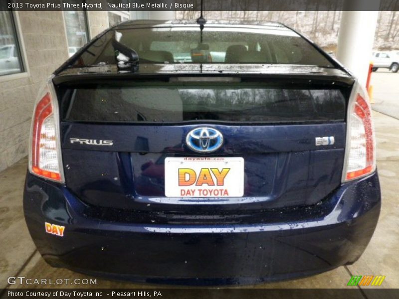 Nautical Blue Metallic / Bisque 2013 Toyota Prius Three Hybrid