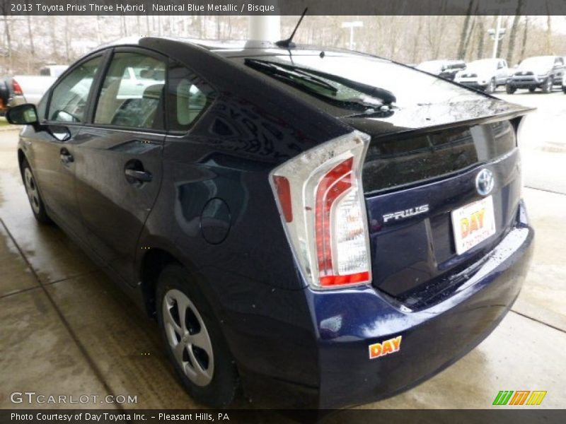 Nautical Blue Metallic / Bisque 2013 Toyota Prius Three Hybrid