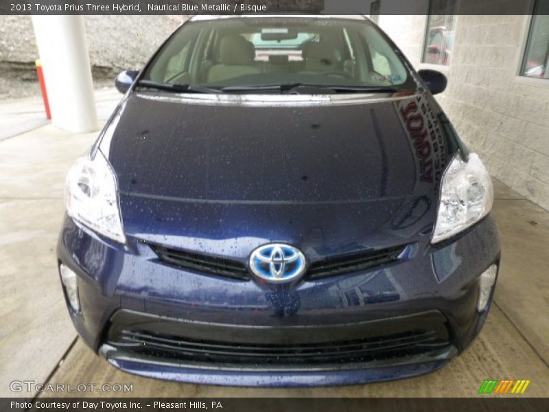 Nautical Blue Metallic / Bisque 2013 Toyota Prius Three Hybrid