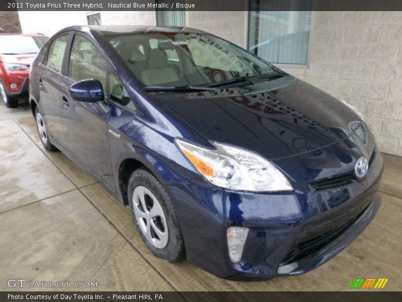 Nautical Blue Metallic / Bisque 2013 Toyota Prius Three Hybrid