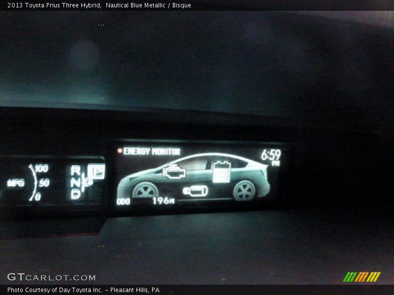 Nautical Blue Metallic / Bisque 2013 Toyota Prius Three Hybrid