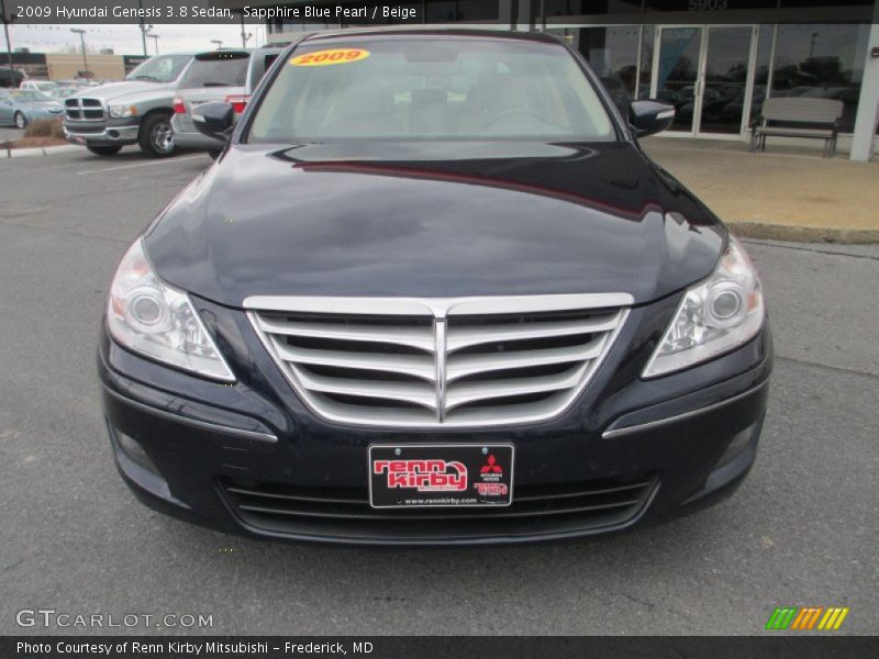 Sapphire Blue Pearl / Beige 2009 Hyundai Genesis 3.8 Sedan