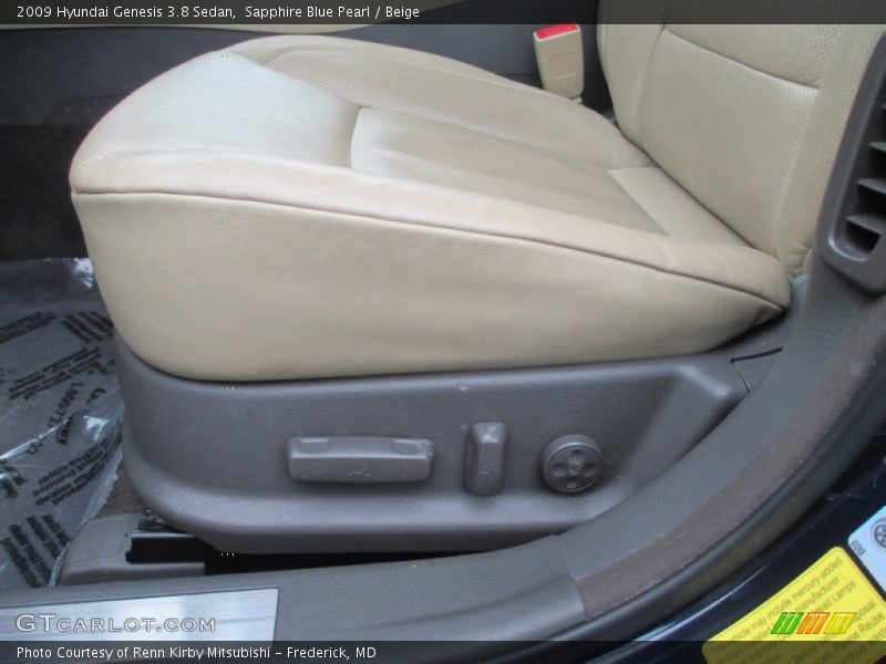 Sapphire Blue Pearl / Beige 2009 Hyundai Genesis 3.8 Sedan