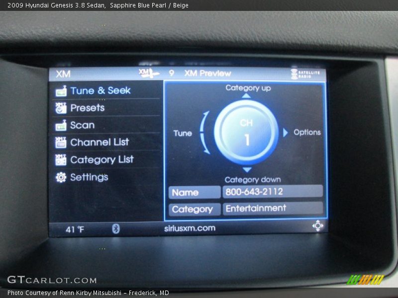 Sapphire Blue Pearl / Beige 2009 Hyundai Genesis 3.8 Sedan