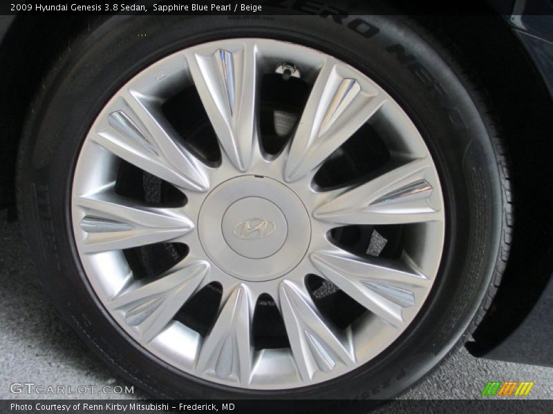 Sapphire Blue Pearl / Beige 2009 Hyundai Genesis 3.8 Sedan