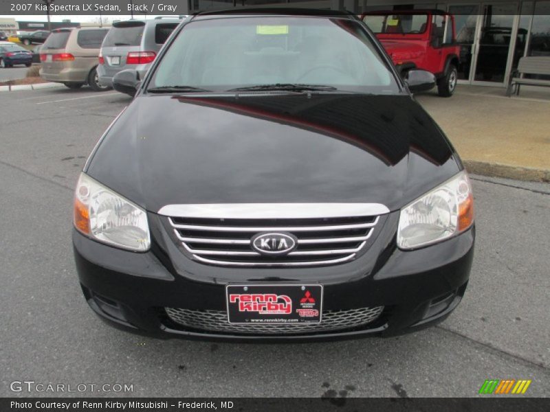 Black / Gray 2007 Kia Spectra LX Sedan