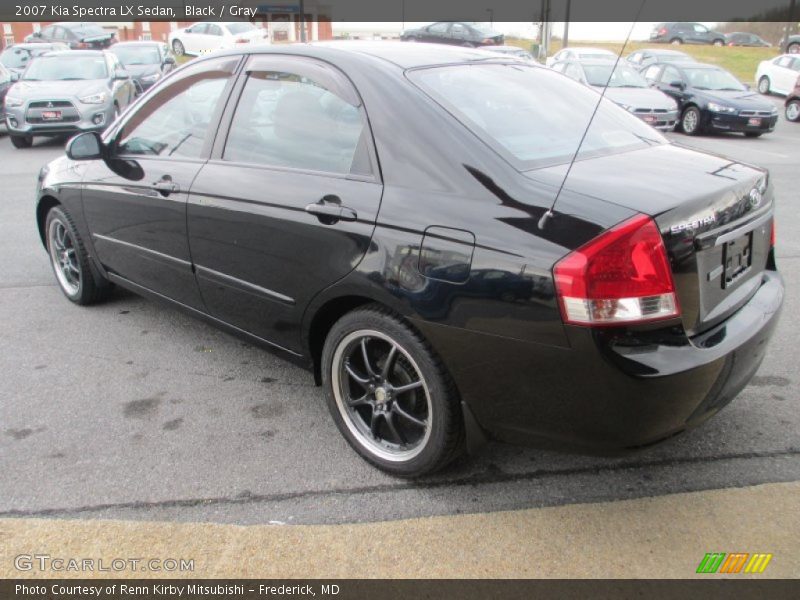 Black / Gray 2007 Kia Spectra LX Sedan