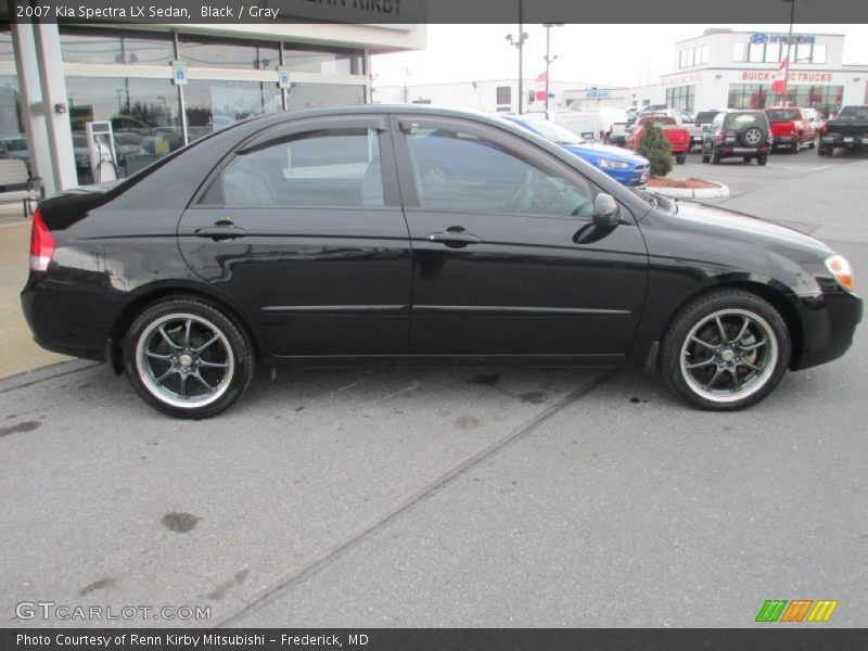 Black / Gray 2007 Kia Spectra LX Sedan