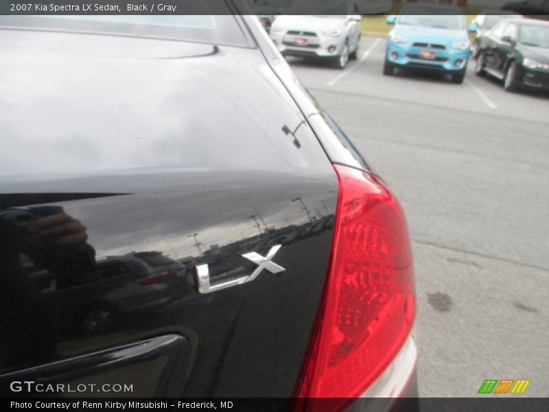 Black / Gray 2007 Kia Spectra LX Sedan