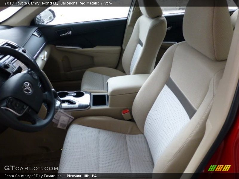 Barcelona Red Metallic / Ivory 2013 Toyota Camry Hybrid LE