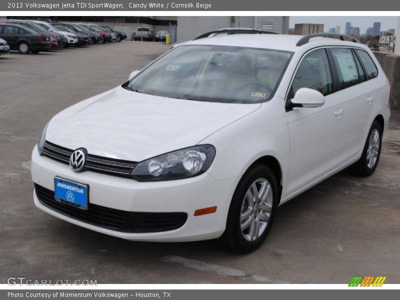 Candy White / Cornsilk Beige 2013 Volkswagen Jetta TDI SportWagen