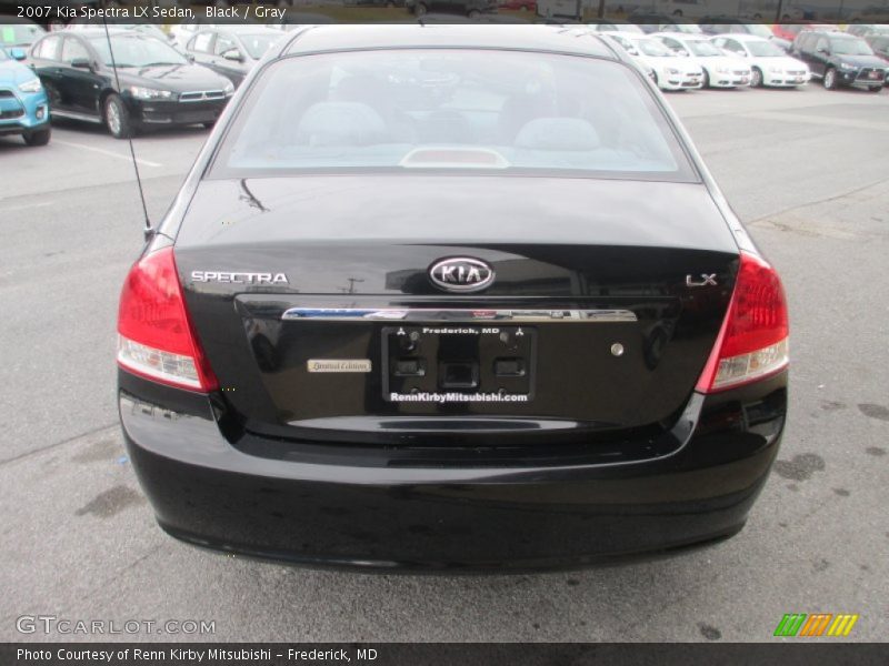 Black / Gray 2007 Kia Spectra LX Sedan