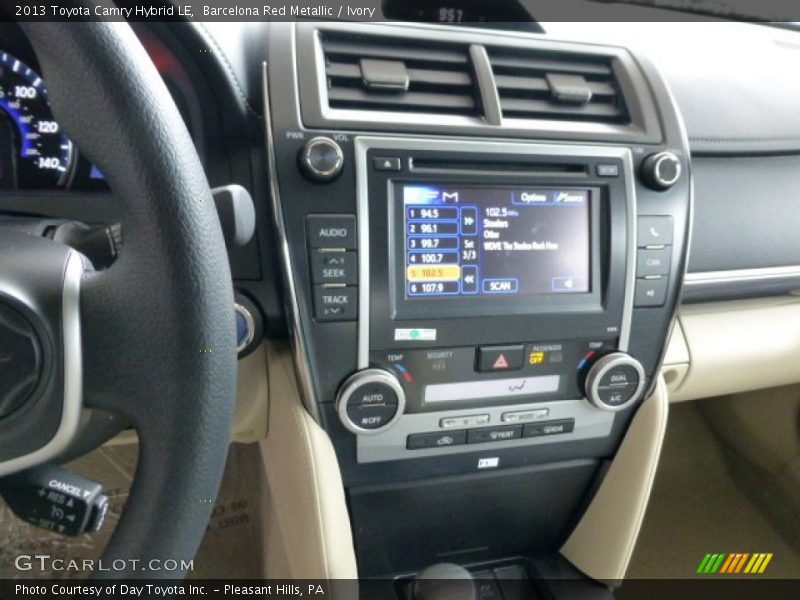 Barcelona Red Metallic / Ivory 2013 Toyota Camry Hybrid LE