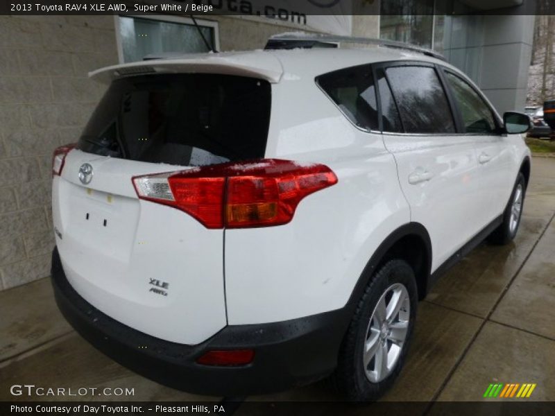 Super White / Beige 2013 Toyota RAV4 XLE AWD