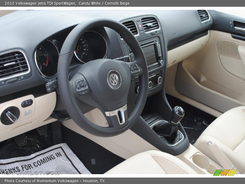 Candy White / Cornsilk Beige 2013 Volkswagen Jetta TDI SportWagen