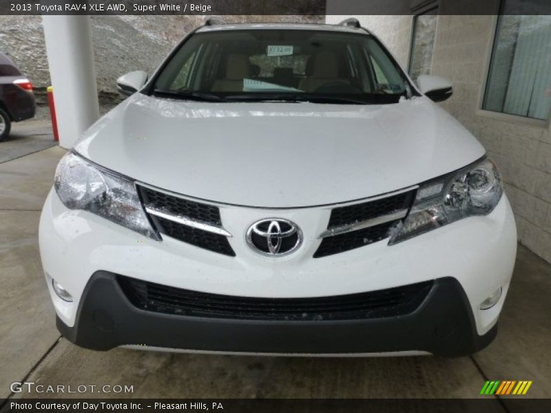 Super White / Beige 2013 Toyota RAV4 XLE AWD
