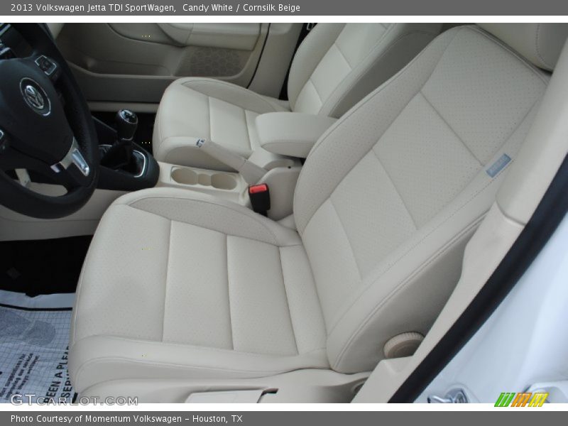 Candy White / Cornsilk Beige 2013 Volkswagen Jetta TDI SportWagen