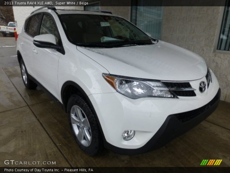 Super White / Beige 2013 Toyota RAV4 XLE AWD