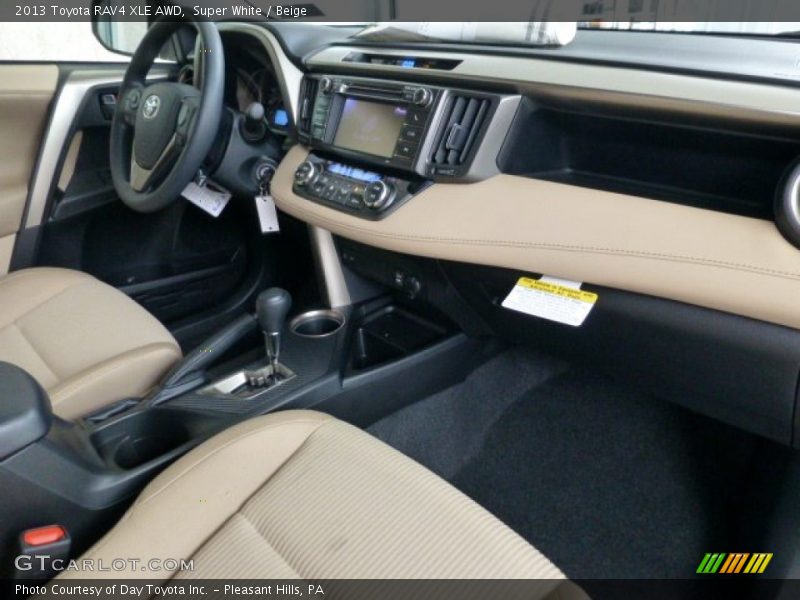 Super White / Beige 2013 Toyota RAV4 XLE AWD