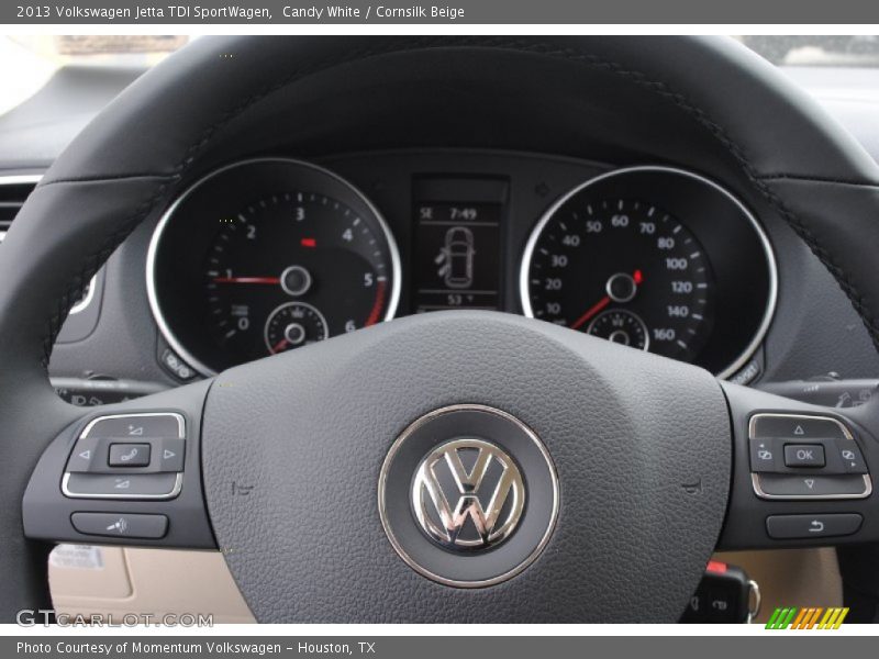 Candy White / Cornsilk Beige 2013 Volkswagen Jetta TDI SportWagen