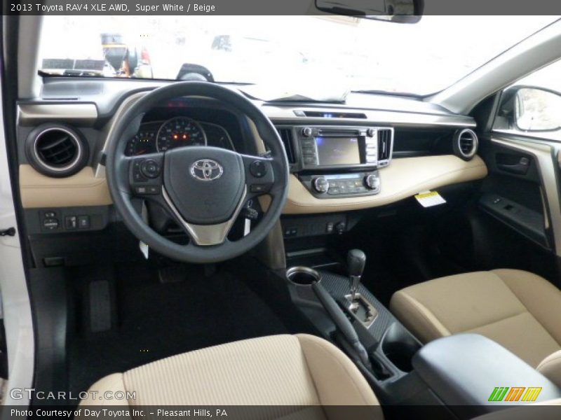 Super White / Beige 2013 Toyota RAV4 XLE AWD