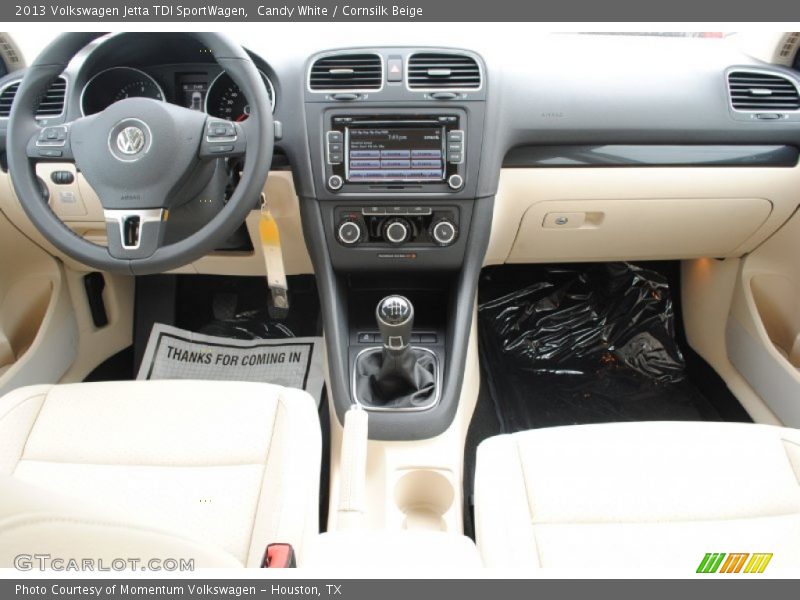 Candy White / Cornsilk Beige 2013 Volkswagen Jetta TDI SportWagen