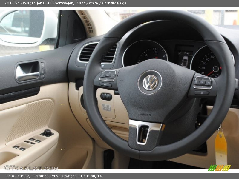 Candy White / Cornsilk Beige 2013 Volkswagen Jetta TDI SportWagen