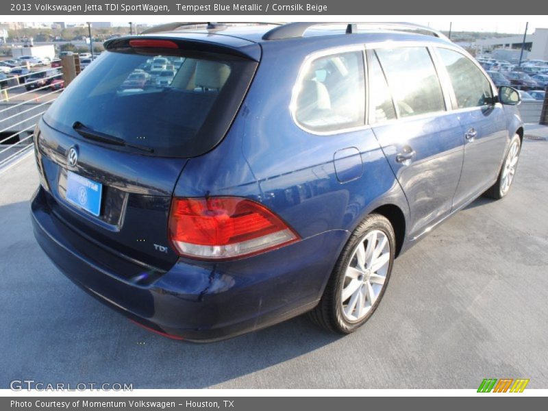 Tempest Blue Metallic / Cornsilk Beige 2013 Volkswagen Jetta TDI SportWagen