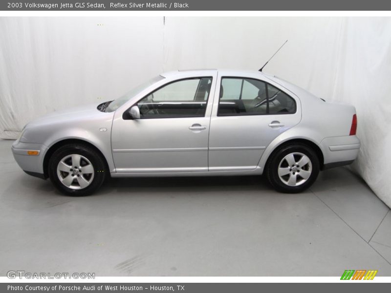 Reflex Silver Metallic / Black 2003 Volkswagen Jetta GLS Sedan