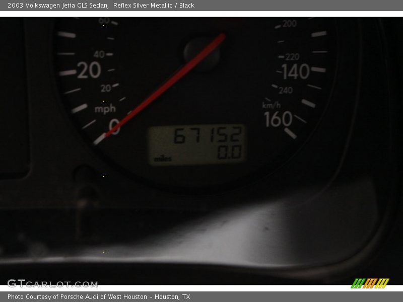 Reflex Silver Metallic / Black 2003 Volkswagen Jetta GLS Sedan