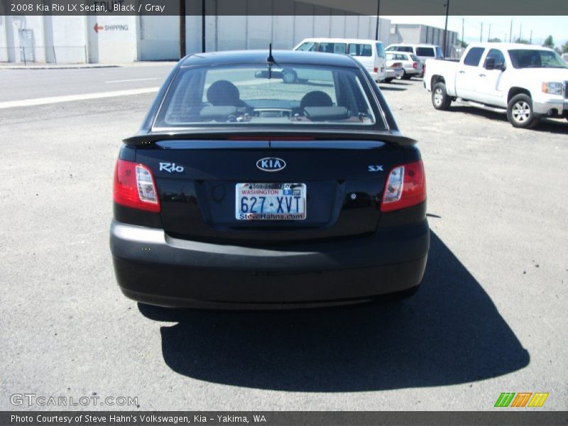 Black / Gray 2008 Kia Rio LX Sedan