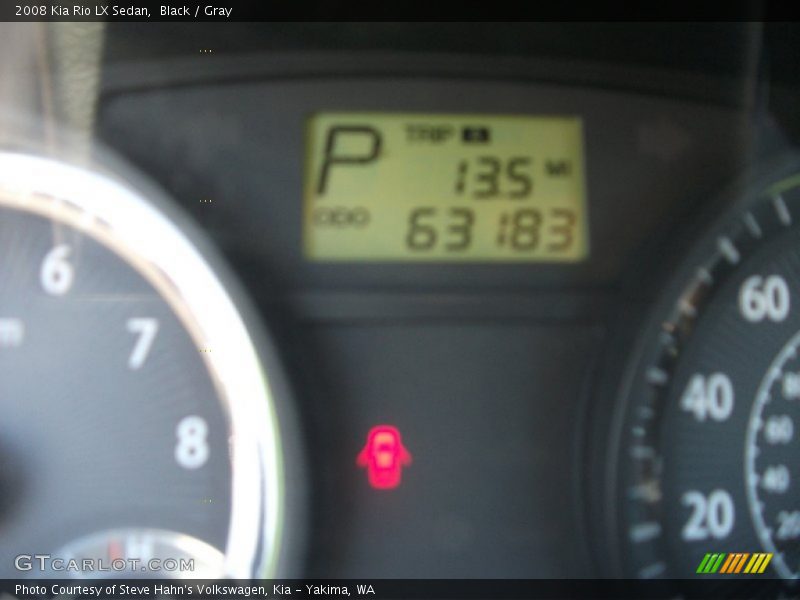 Black / Gray 2008 Kia Rio LX Sedan