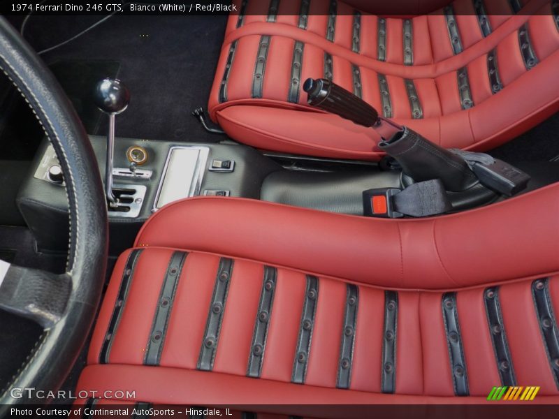 Bianco (White) / Red/Black 1974 Ferrari Dino 246 GTS