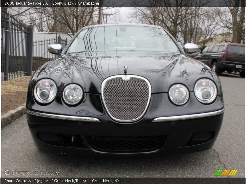 Ebony Black / Champagne 2008 Jaguar S-Type 3.0