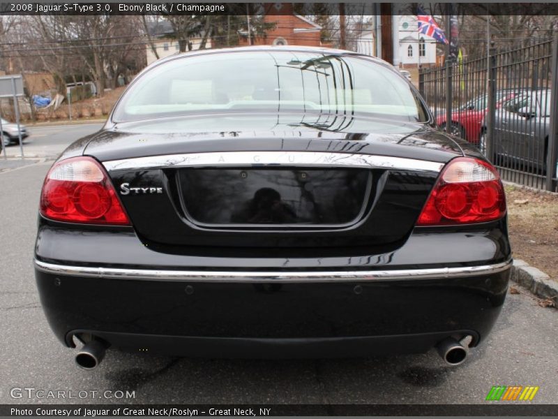 Ebony Black / Champagne 2008 Jaguar S-Type 3.0