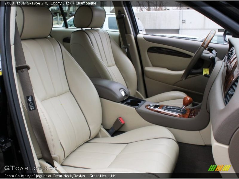 Ebony Black / Champagne 2008 Jaguar S-Type 3.0